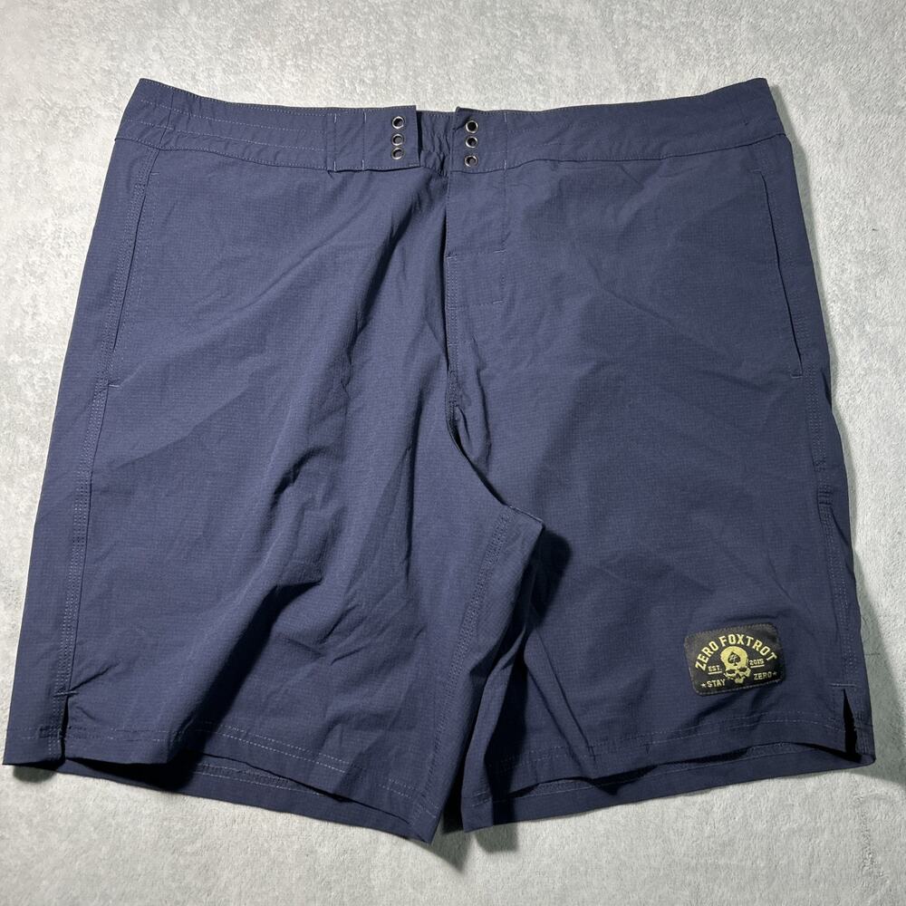 Y2k Zero Foxtrot Ripstop Board Shorts Men XL 38x8 Blue Swim Trunks Surf 2000s